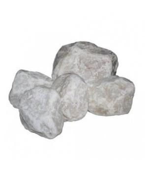 Камень для бани Кварцит белый обвалованный Горячий лед 20 кг