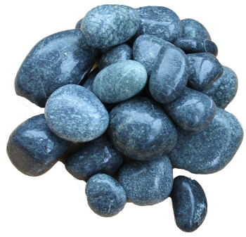 Камень для бани Змеевик (серпентинит) шлифованный обвалованный 10 кг (40)
