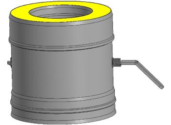 Шибер-сэндвич ф 200х280, AISI 439/Оц, 1,0мм/0,5мм, (К) 