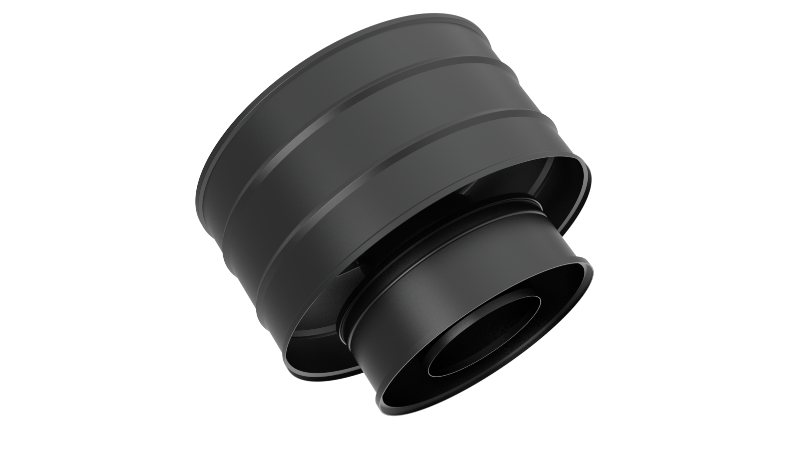 Оголовок с дефлектором, ф 250х350, AISI 439/439, 0,5мм/0,5мм, (К), h=320мм (черный 1000)