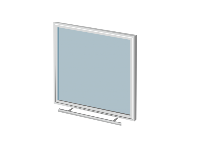 Дверка со стеклом 16 панорама с обрамлением